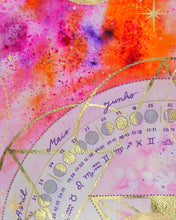 Carregar imagem no visualizador da galeria, Art Print ✨ "Mandala Lunar 2025"✨ com Folha de Ouro