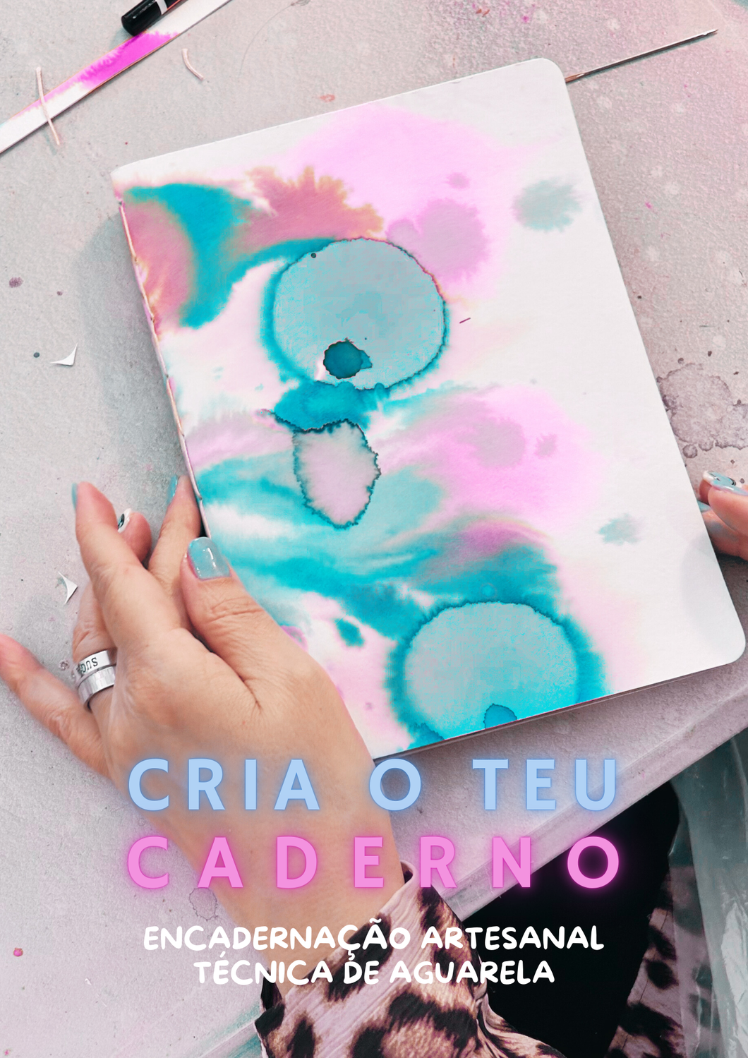 Cria o teu caderno - Encadernação e Pintura Marmoreado - 10 de MAIO